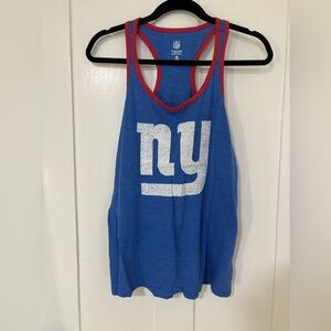 Blue New York Giant Team Tank Top with Red Trim